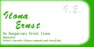 ilona ernst business card